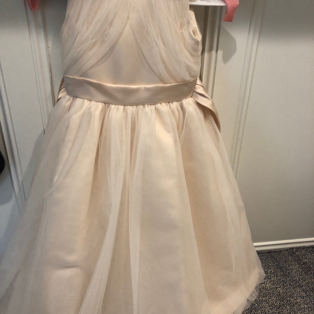 Champagne colored flower girl dress size 5.